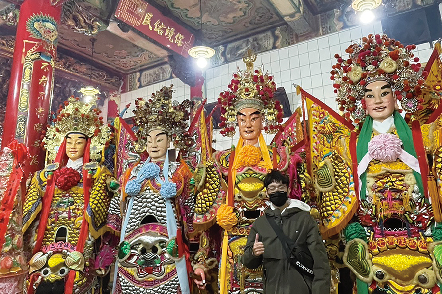 目前就讀於海大的蔡安捷同學從小就喜歡臺灣廟會傳統文化